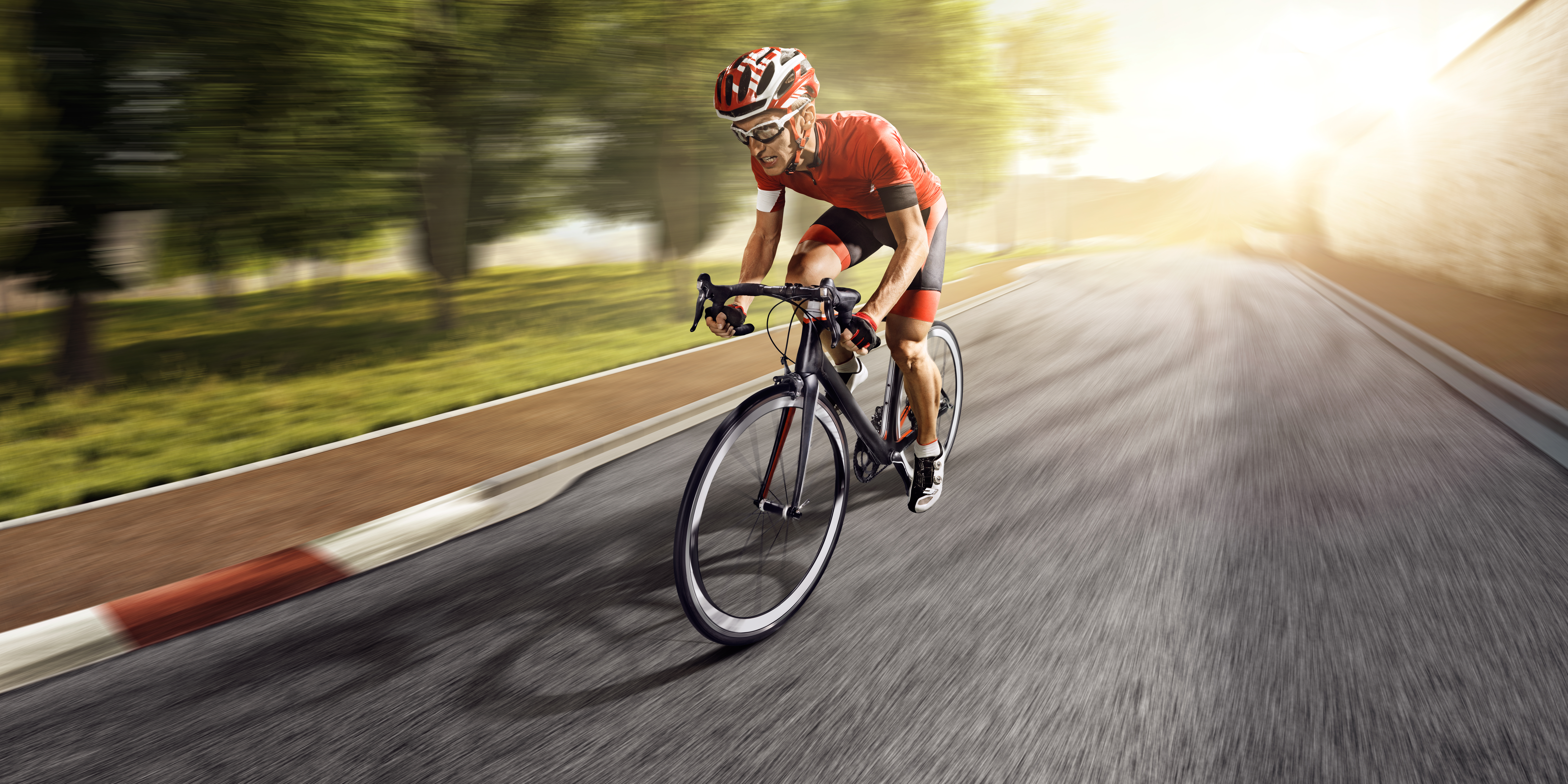 a man riding on the back of a bicycle