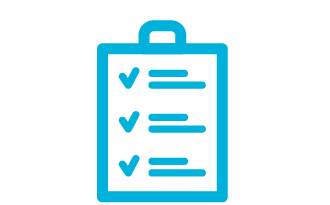 Icon of a board with a checklist 