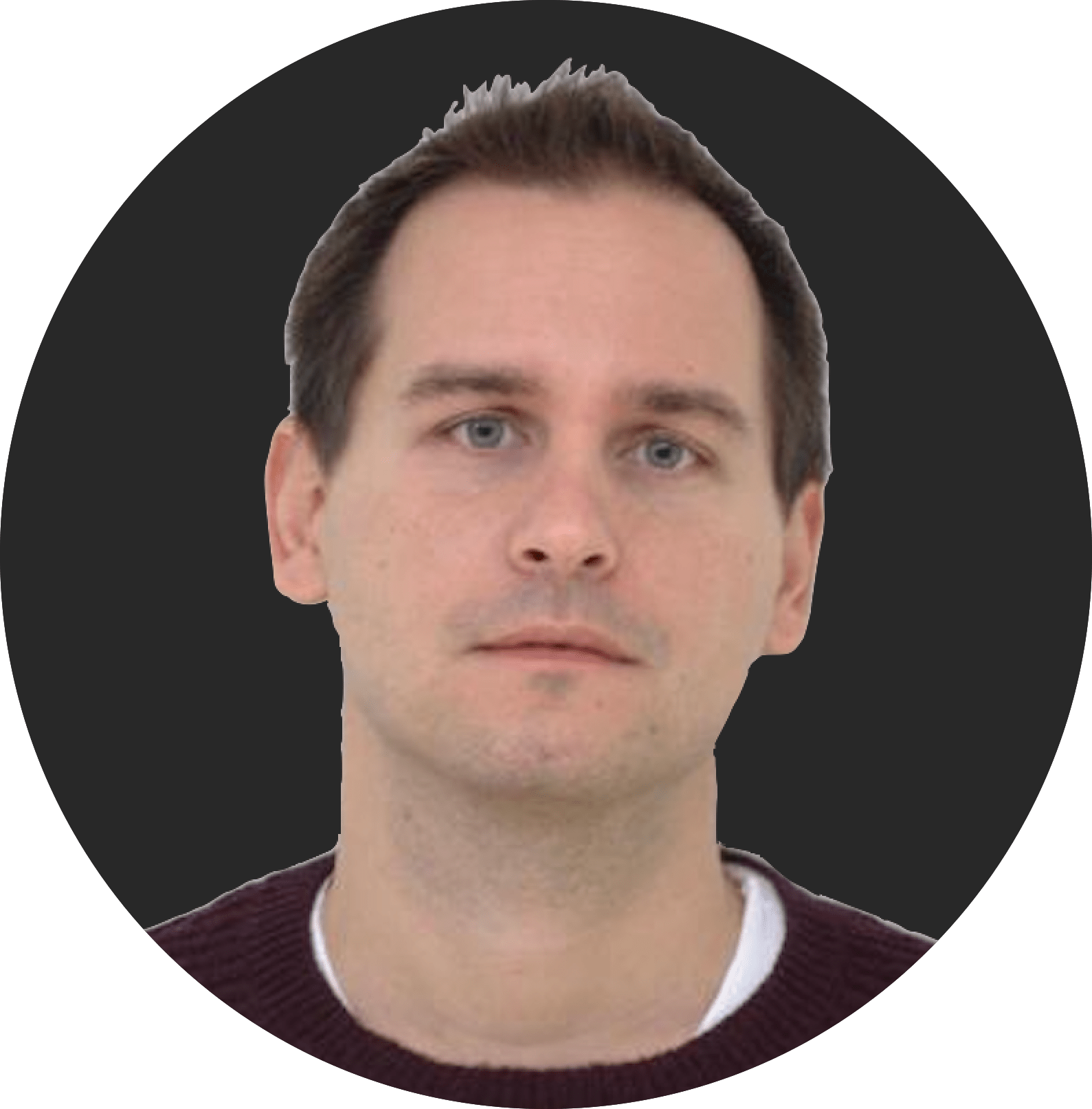 a man looking at the camera