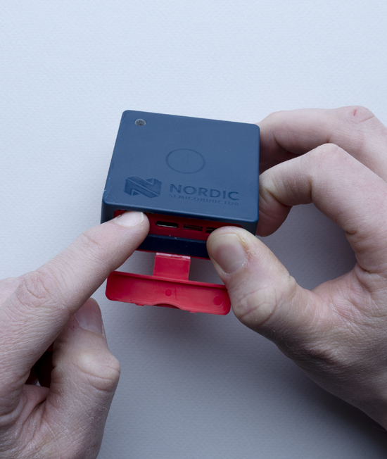 Hand model powering on the Thingy:53